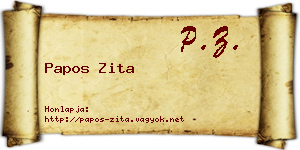 Papos Zita névjegykártya
